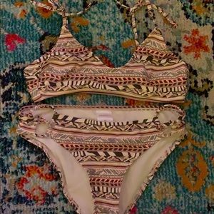 patterned bathing suit